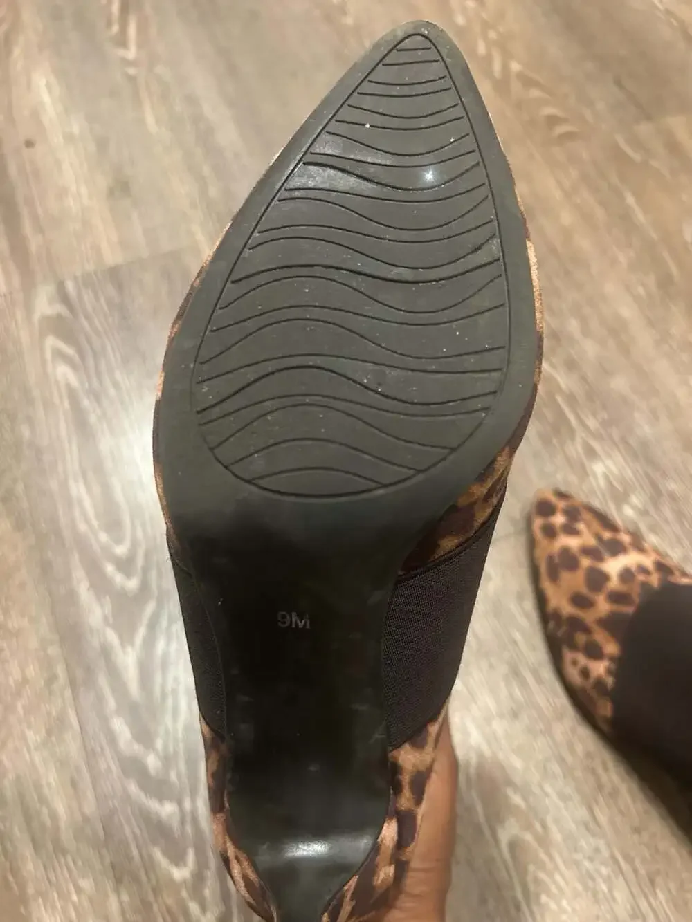 Impo Leopard Print Stretch Ankle Boots with Kitten Heel Size 9M